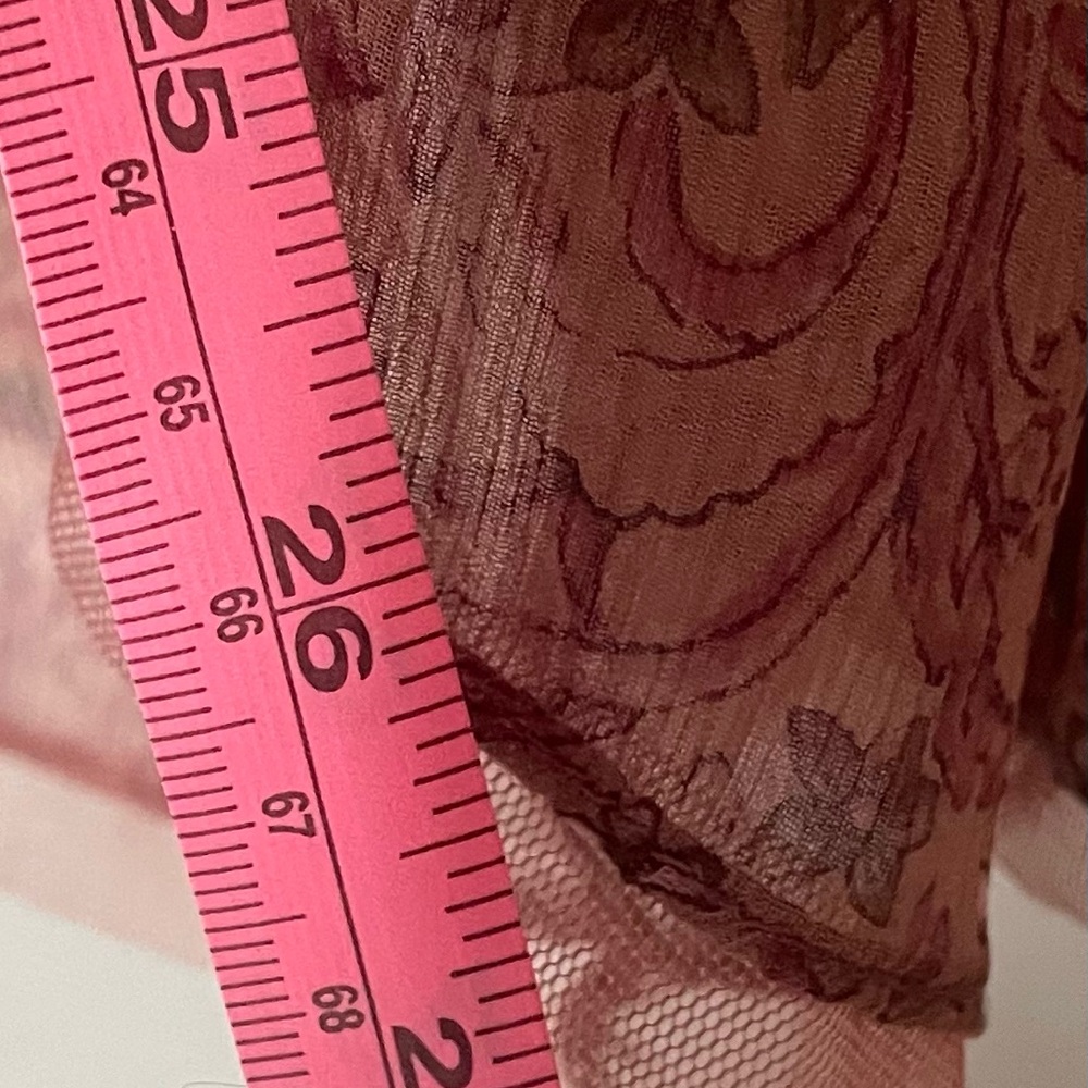 J. Jill Silk Sheer Pink Floral Paisley Ruffle Wrap Blouse Sz XL - Picture 6 of 10